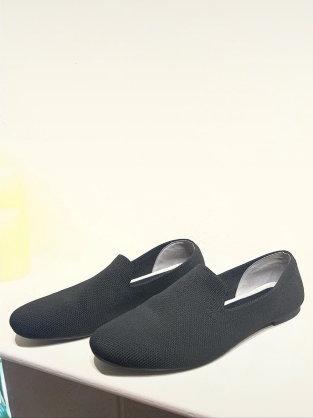 ANTONIO MELANI Black Knit Slip-On Loafers